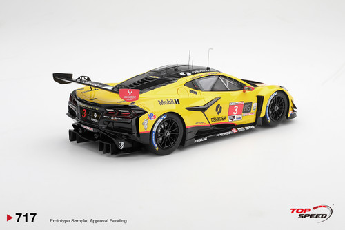 TopSpeed 1:18 Chevrolet Corvette Z06 GT3.R #3 Corvette Racing by Pratt Miller Motorsports 2026 IMSA Daytona 24 Hrs (TS0717) Resin Car Model Available In November 2026 Pre Order Now
