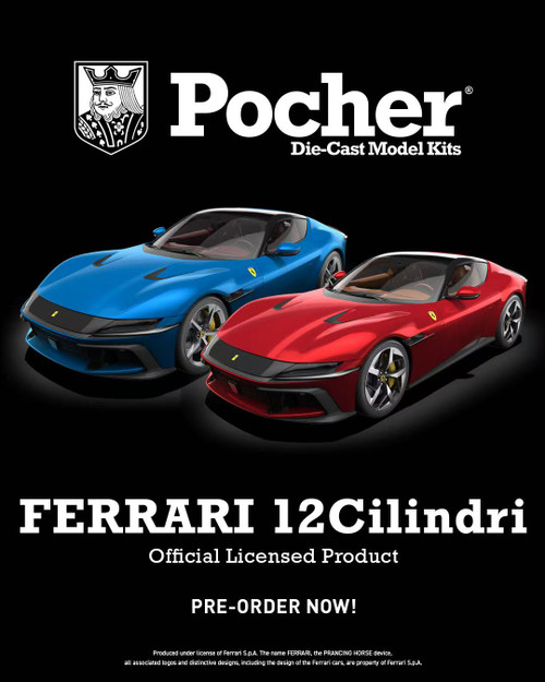 Pocher 1:8 FERRARI 12Cilindri - Rosso Imola/Blu Corsa (HK126/HK127) Diecast Car Model Available In Q1 2027 Pre Order Now