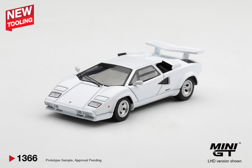 Mini GT 1:64 Lamborghini Countach LP500S White (MGT01366) Diecast Car Model Available In January 2027 Pre Order Now