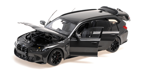 MINICHAMPS 1:18 BMW M3 TOURING - 2024 - DRAVITGREY METALLIC W BLACK WHEELS AND BLACK INTERIOR (110024011) Diecast Car Model Available In September 2026 Pre Order Now