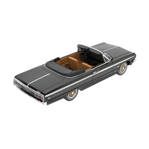 GreenLight Collectibles 1:64 Chevrolet Impala SS Convertible Black With Gold Pinstripes (51757-B/24) Diecast Car Model Available In February 2027 Pre Order Now