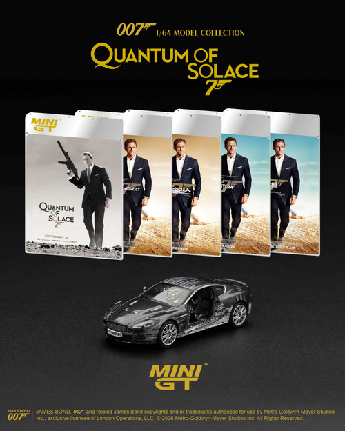 Mini GT 1:64 Aston Martin DBS  "Quantum of Solace"  (MGT00924) Diecast Car Model Available In February 2027 Pre Order Now