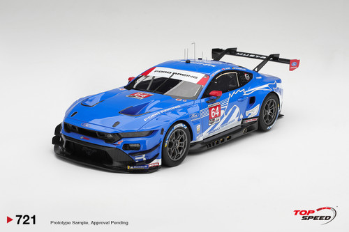 TopSpeed 1:18 McLareFord Mustang GT3 #64 Ford Racing 2026 IMSA Daytona 24 Hrs (TS0721) Resin Car Model Available In December 2026 Pre Order Now