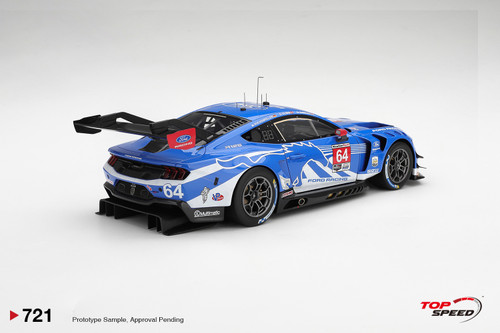 TopSpeed 1:18 McLareFord Mustang GT3 #64 Ford Racing 2026 IMSA Daytona 24 Hrs (TS0721) Resin Car Model Available In December 2026 Pre Order Now