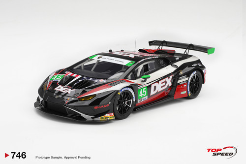 TopSpeed 1:18 Lamborghini Huracan GT3 EVO2 #45 DEX Wayne Taylor Racing 2026 IMSA Laguna Seca Class Winner (TS0746) Resin Car Model Available In December 2026 Pre Order Now
