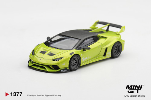 Mini GT 1:64 Lamborghini Huracán LB★WORKS Lime Metallic (MGT01377) Diecast Car Model Available In February 2027 Pre Order Now
