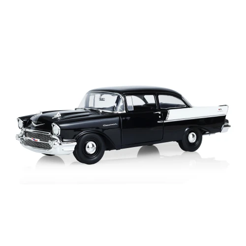 GreenLight Collectibles 1:18 1957 Chevrolet 150 Sedan Onyx Black & Bright White (HWY-18061/6) Diecast Car Model Available In March 2027 Pre Order Now