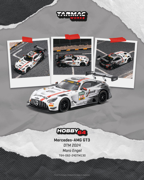 Tarmac Works 1:64 Mercedes-AMG GT3 DTM 2024 (T64-062-24DTM130) Diecast Car Model Available In March 2027 Pre Order Now