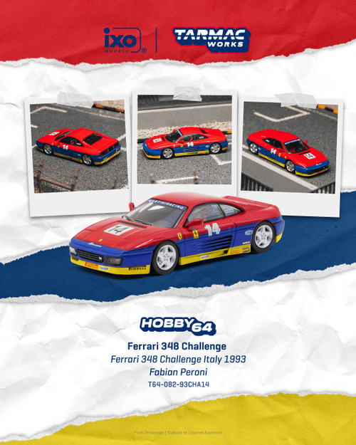 Tarmac Works 1:64 Ferrari 348 Challenge (T64-082-93CHA14) Diecast Car Model Available In March 2027 Pre Order Now