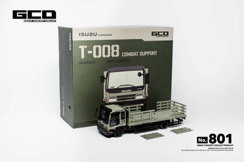 GCD 1:64 ISUZU FORWARD (Stake Body) - Matte Green / Matte Grey (KS-106-801/KS-106-802) Diecast Car Model Available In October 2026 Pre Order Now