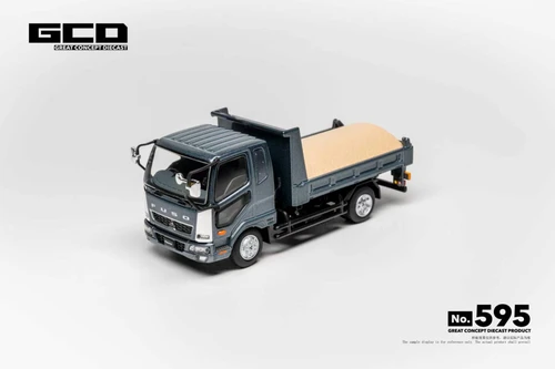 GCD 1:64 Mitsubishi Fuso Dump Truck Grey / White / Yellow (KS-107) Diecast Car Model Available In October 2026 Pre Order Now