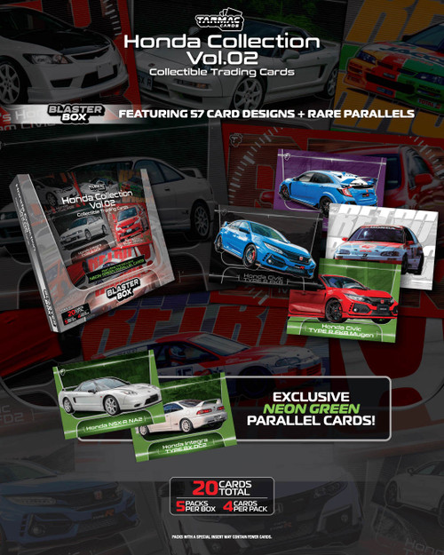 Tarmac Works COLLECTIBLE TRADING CARDS Honda Collection Vol.02-Blaster Box (TC-HONC-B02) Collectible Cards Available In January 2027 Pre Order Now