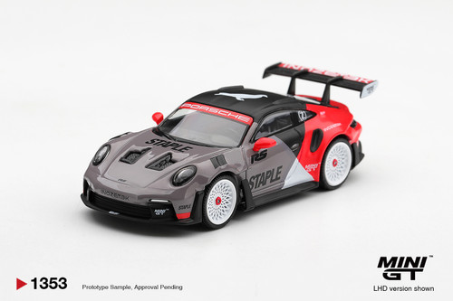 Mini GT 1:64 Porsche 911 GT3 RS STAPLE x INOZETEK (MGT01353) Diecast Car Model Available In May 2027 Pre Order Now