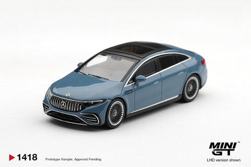 Mini GT 1:64 Mercedes-AMG EQS 53 Blue (MGT01418) Diecast Car Model Available In March 2027 Pre Order Now