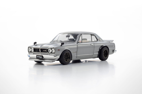 Kyosho 1:18 Nissan Skyline 2000 GT-R (KPGC10)  - Silver / White (08129S/08129W) Diecast Full Opening Car Model Available In January 2027 Pre Order Now
