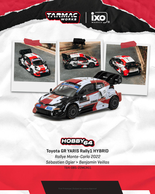 Tarmac Works 1:64 Toyota GR YARIS Rally1 HYBRID (T64-085-22MCR01) Diecast Car Model Available In April 2027 Pre Order Now