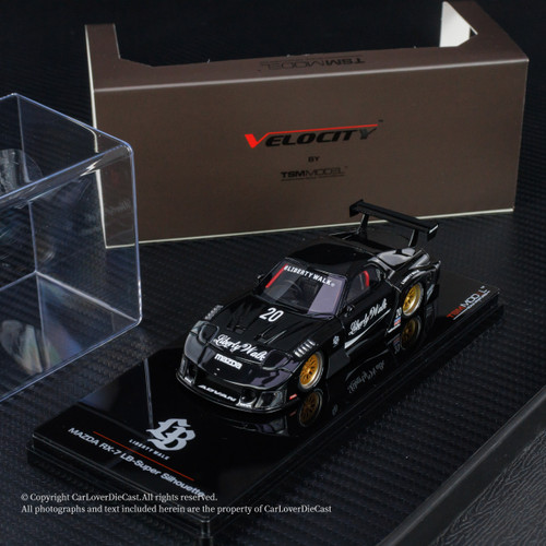 TSM Model 1:43 MAZDA RX-7 LB-Super Silhouette Liberty Walk Black  (TSMV0021) Resin Car Model Available Now