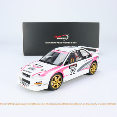 ミニカー　1/18 スバル インプレッサ WRC98 ラリー・ツール・ド・コルス 1999 #22 「TOP SPEEDシリーズ」 [TS0464] Amazon | トゥルースケール ミニチュアモデルカー スバル