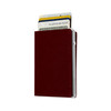 Craft Wallet Wine Red Leather Silver Aluminum Standing cards Released