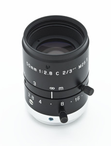 Goyo Optical GMTHR35028MCN-1 2/3" 50mm F2.8 Manual Iris C-Mount Lens, 3 Megapixel Rated
