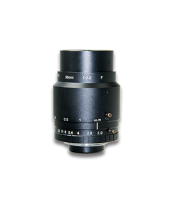 AZURE Photonics AZURE-5020MF 50mm F2.0 Manual Iris F-Mount Lens, 43mm Image Circle, 10 Megapixel Rated