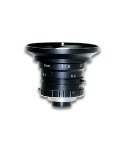 AZURE Photonics AZURE-0518M10M 2/3" 5mm F1.8 Manual Iris C-Mount Lens, Low Distortion, 10 Megapixel Rated
