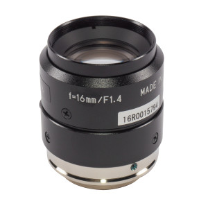 Kowa LM16JC1MS 2/3" 16.0mm F1.4 Manual Iris C-Mount Lens w/ Locking Screws and Marking Settings for Iris and Focus, 2 Megapixel Rated