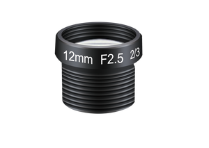 Azure Photonics AZURE-F1225FM 2/3" 12mm F2.5 Fixed Iris M12 (S-Mount) Lens, 10 Megapixel Rated, Far Field (0.3m to Infinity W.D.)