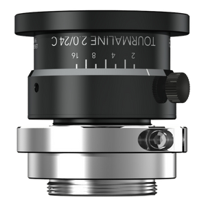 Schneider Optics Tourmaline (APO-Xenoplan) 27-1992024 1.3" 24mm F2.0 Manual Iris C-Mount Lens, Broadband Coated Between 400-1000nm, Compact Type, Ruggedized Version