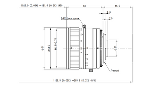 VS Technology VS-L5028/F 50mm F2.8 Manual Iris F-Mount Lens, 45mm Image Circle