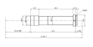 VS Technology VS-TCH6-65 2/3" Telecentric C-Mount Lens, 6.0X, WD=65mm, 2 Megapixel Rated