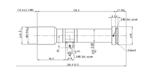 VS Technology VS-TCH4-110CO 2/3" Telecentric C-Mount Lens, 4.0X, WD=110mm, 2 Megapixel Rated, Coaxial Type