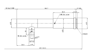 VS Technology VS-TCM6-50CO 4/3" Telecentric C-Mount Lens, 6.0X, WD=50mm, 5 Megapixel Rated, Coaxial Type