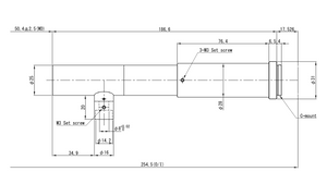 VS Technology VS-TCM7-50CO 4/3" Telecentric C-Mount Lens, 7.0X, WD=50mm, 5 Megapixel Rated, Coaxial Type