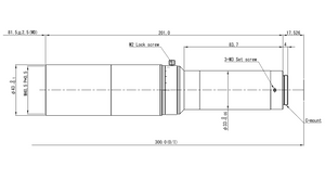 VS Technology VS-THV3-80/S 1.1" Telecentric C-Mount Lens, 3.0X, WD=80mm, 12 Megapixel Rated