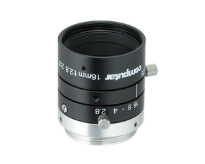 Computar M1628-MPW3 2/3" 16mm F2.8 Manual Iris C-Mount Lens, Ultra Low Distortion, 6 Megapixel Rated