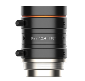 HIKROBOT MVL-HF0824M-10MP  1/1.8" 8mm F2.4 Manual Iris C-Mount Lens, Anti-Vibration, NIR Sensitivity, 10 MP Rated