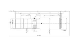 VS Technology VS-LTC1-130/FS Large Format Telecentric F-Mount Lens, 1.0X, WD=130mm, 22mm Image Circle