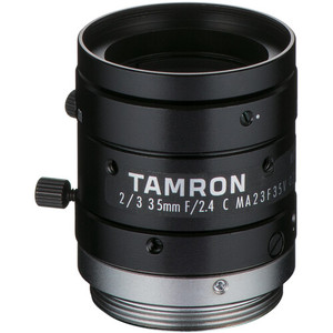 Tamron MA23F35V 2/3" 35mm F2.4 Manual Iris C-Mount Lens, Compact Design, 8 MP Rated