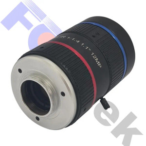FOCtek C-M35IR(12MP)-11F14-E 1.1" 35mm Motorized Focus with F1.4 Manual Iris C-Mount Lens, IR Corrected, 12 Megapixel Rated (4K)