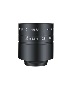 Azure Photonics AZURE-DN0618TM 1/1.8" 6mm F1.8 Manual Iris C-Mount Lens, IR Corrected, Day/Night, 6 MP Rated