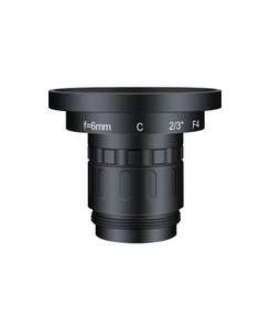 Azure Photonics AZURE-0640CM 2/3" 6mm F4.0 Fixed Iris C-Mount Lens, 8 MP Rated
