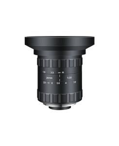 Azure Photonics AZURE-2428HT 24mm F2.8 Manual Iris M42 Mount (M42x1) Lens, 43mm Image Circle, 400-1000nm, 34.5 MP Rated (or 6K Line Scan Camera)