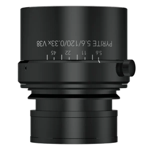 Schneider Optics 25-1097788 PYRITE V38 Line Scan Series 120mm F5.6 Manual Iris V38-Mount Lens, 0.33X, 90mm Image Circle