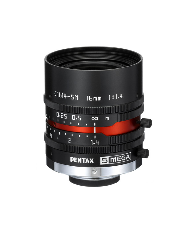 Pentax/Ricoh FL-CC1614-5M 2/3" 16mm F1.4 Manual Iris C-Mount Lens, 5-Megapixel