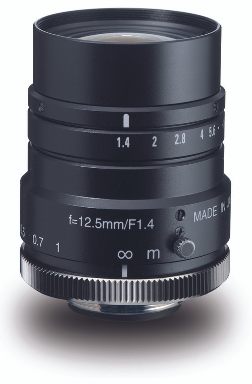 Navitar NMV-12M1 1" 12.5mm F1.4 Manual Iris C-Mount Lens, 2 Megapixel Rated