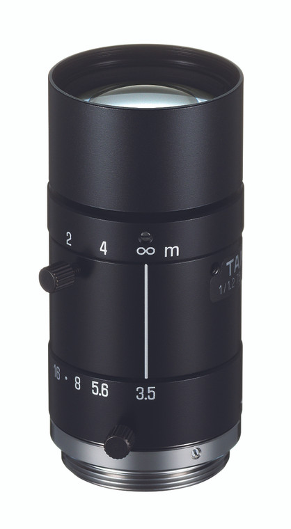 Tamron M112FM75 1/1.2" 75mm F3.5 Manual Iris C-Mount Lens, Compact Size, 5 Megapixel Rated