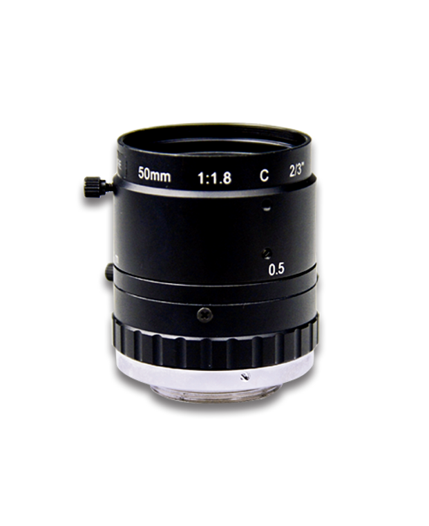 AZURE Photonics AZURE-5018M10M 2/3" 50mm F1.8 Manual Iris C-Mount Lens, Low Distortion, 10 Megapixel Rated