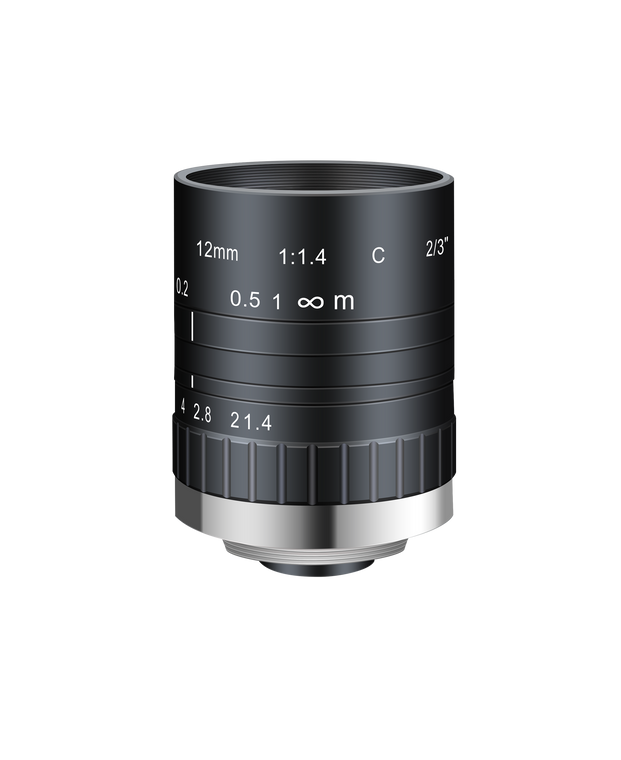 AZURE Photonics AZURE-1214SWIR-S 2/3" 12mm F1.4 Manual Iris C-Mount Lens, SWIR Type (900-1700nm)