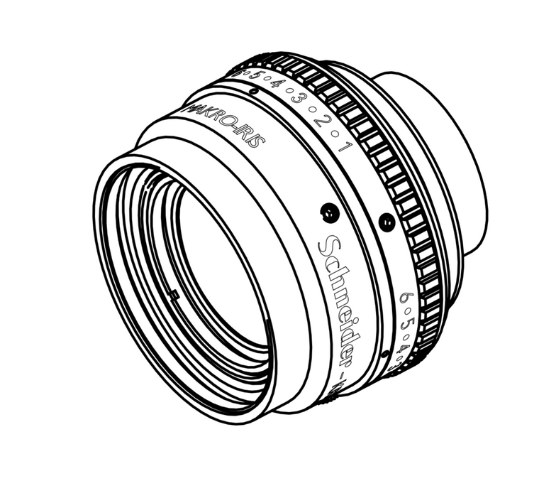Schneider Optics Pyrite 25-1097276 V38 Line Scan Series Componon 80mm F4.0 Manual Iris V-Mount Lens, 80mm Image Circle